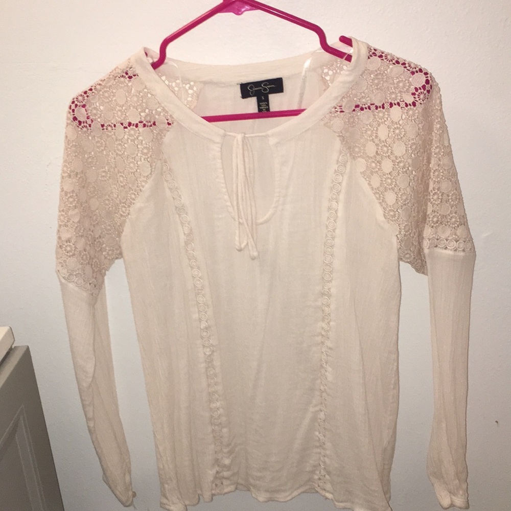 Jessica Simpson cream top